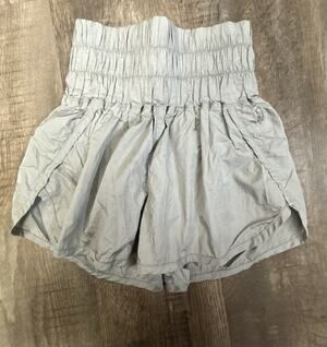 FP Movement The Way Home Shorts XS Grey Smocked High Rise Athletic Running